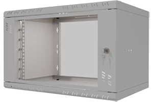 Stalflex Serveur Armoire Réseau 19 Pouces 6U 350mm Standard - Acier Robuste - Racks pour Ordinateur et Serveur - Armoire Informatique Compatible avec Serveur Rack et Baie de Brassage