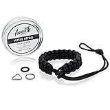 ✅ HOCHRESISTENTES MATERIAL - Das Armband ist aus reißfester Typ III Parachute Cord geflochten, welches eine Tragkraft von über 249 kg besitzt. Es wurde ursprünglich als Fangleine bei amerikanischen Fallschirmen im Zweiten Weltkrieg eingesetzt. Die Fallschirmleine besteht aus einem 7-strängigen Nylon-Kern der schnelles Durchschneiden des Kameragurts (z.B. bei Diebstahl) verhindert.