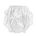 Baby Girl Satin Bowknot Bloomers Diaper Cover Panties for 0-6 Months S (White)