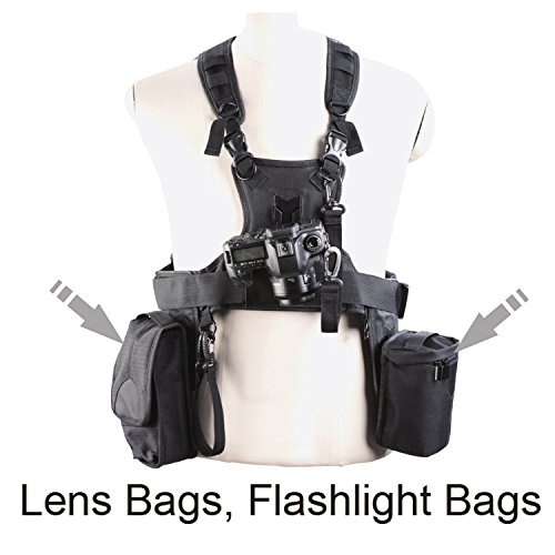 MICNOVA MQ-MSP07 Cam  ra Pro 3X  Le Harness System Gilet avec   tui Lat  ral pour Canon Nikon Sony DV appareils Photo Reflex num  riques Panasonic Olympus Cam  scope