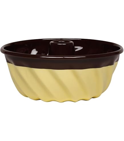 Stampo Per Ciambella (Guglhupf) In Smalto Riess 24 Cm - Nero, Per Forno E Induzione, Capacità 3 Litri, Fatto A Mano In Austria