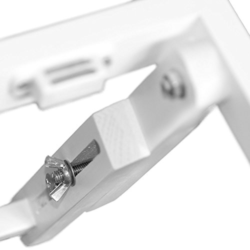 NEG Notebook-Tisch NegTray SQUARE ALEA (weiß) Laptop-Tray/Knietablett mit höhenverstellbare Füßen/Scharnier-Ablage aus Echt-Holz + Belüftung - 4