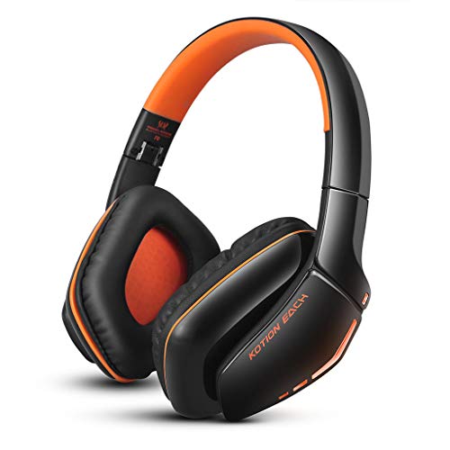 Preisvergleich Produktbild Gaddrt KOTION JEDER Bluetooth-Kopfhörer Wireless Headset Faltbares Gaming mit Mikrofon Spielkopfhörer (Orange)