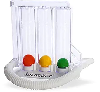 Amazecare Incentive Lungs Exerciser 3 balls Exerciser for Deep Breathing Exercise | Hygienic Washable & Portable Respiratory Exerciser| Breath Measurement System with Spirometer Pipe