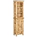Produktbild Festnight- Holz Bücherschrank, Bücherregal mit 3 FChern und 1 Aufbewahrungsschrank, Schrank für Wohnzimmer, Arbeitszimmer, Schlafzimmer, 50 x 30 x 180 cm Massivholz Mango
