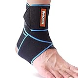 KGONE Adjustable Ankle Support, Ankle Brace Breathable Nylon Elastic Material Ankle Wrap for Sports, Joint Pain, Sprains Fatigue etc, One Size Fits All