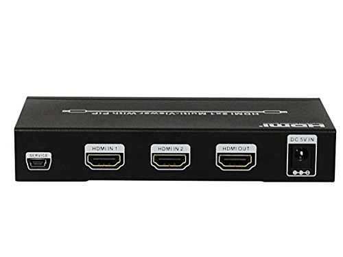 WINGONEER HDMI 2x1 Multi View Konverter/ Videowand Switch mit PIP - 2 Eingänge auf 1 Ausgänge - 1080P HDMI 1.3a FullHD