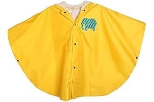 LATRAT Mantella Antipioggia Bambino, per Pioggia Unisex per Bambini, Mantellina Pioggia Bimbo Impermeabile con Cappuccio 100% Antipioggia e Traspirante