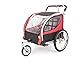 Price comparison product image Kranich 2 in 1 Children's Bicycle Trailer + Jogging Pram TÜV/GS Safety Tested for 2 Children