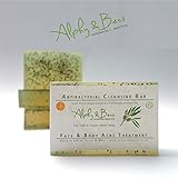 Anti Bacterial Soap - Tea Tree & Poppy Seeds - Face & Body Acne Treatment with Witch Hazel Extract & Chamomile Infusion Oil