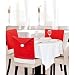 Produktbild Stuhlbezug Rot Und Weiß Weihnachtsmannhut Santa Hut 4 Stück Kostenloses Tischkonfetti Mit Jeder Bestellung