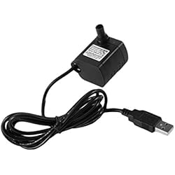 FairytaleMM DC3.5-9V 3W Brushless Pompe à Eau Submersible DC Pompe de Douche USB Mini Aquarium Paysage Fontaine Pompe de réservoir de Bassin à Poissons (Couleur: Noir)