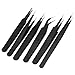 Produktbild LIUYUNE,6pcs sichere antistatische Pinzette Wartungswerkzeuge/Augenbrauen-Makeup-Tools und Zubehör(Color:SCHWARZ)