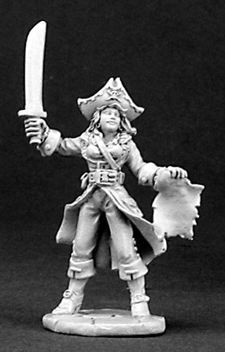 REAPERVandora Waverunner Metal Miniature Figure, Pirate, Fantasy, Age 36+