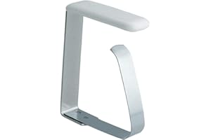HOMEXPERT Home Xpert 4er Set Tischtuchklammern, Tischdeckenklammern, Tischtuchhalter aus Edelstahl für Tischplatten bis 45 mm