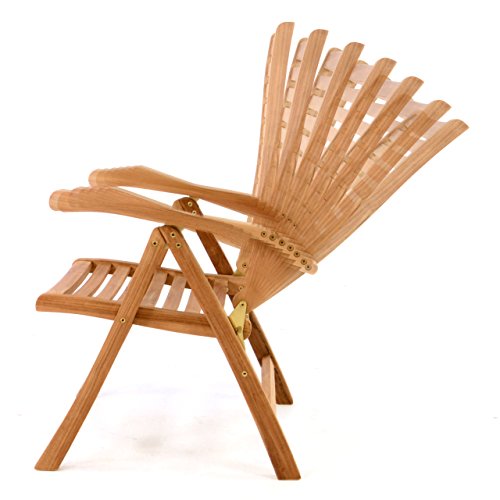 DIVERO Stuhl Teak Holz klappbar massiv Gartenstuhl Teakstuhl Holzstuhl behandelt - 6