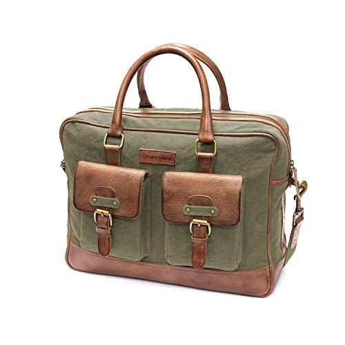 DRAKENSBERG Kimberley Travel Briefcase - Maletin de Lona  Hombre verde verde oliva large