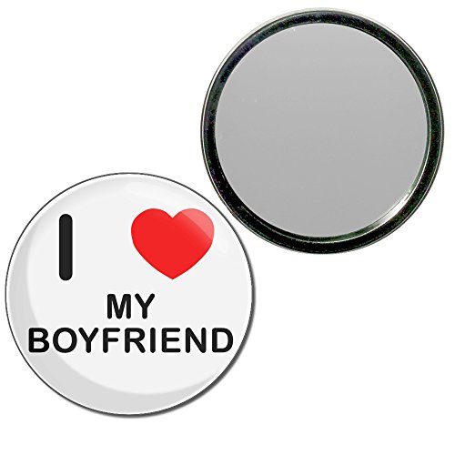 I Love My Boyfriend - 55mm Round Compact Mirror