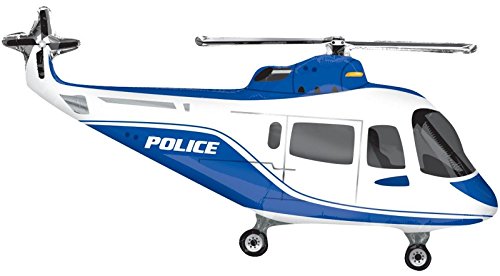 Folienballon Helicopter Polizei Heliumballon Luftballon Kindergeburtstag