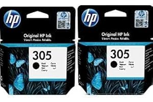 HP 305 2-pack Black Original Ink Cartridges (packing may vary)