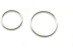 JEWELLERYMINE-UK 2 x Sterling Silver Nose Rings 925 Sterling Silver Nose Ring Hoop Septum tragus Rings helix Cartiilage Rook Earrings jewellery