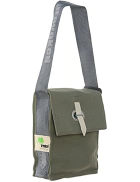 HAB & GUT (E5026A-O) PROVOKED CITY BAG, aus Segeltuch mit Verschlusslasche olivgrün 25 x 31 cm