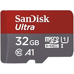 SanDisk Ultra - Tarjeta de memoria microSDHC de 32 GB con adaptador SD, velocidad de lectura hasta 98 MB/s, Clase 10, U1 y A1