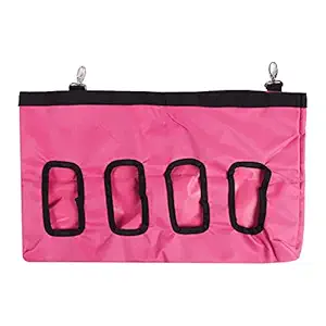 Animal Feed Bag, Oxford Cloth Slow Feed Bag for Chinchillas for Rabbits(Pink)