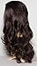 Elegant Hair - 22" Ladies 3/4 Half Fall Wig - Wavy Style - Brown/Dark Auburn Highlights - High Quality Kanekalon Heat Resistant Synthetic Fibre - Clip In Hair Piece Extension - 250g