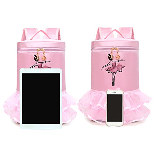 Cheerfulus Sac de Danse Ballet Piscine Classique Dentelle Sac à Dos de Danse Latine pour Enfants - Rose