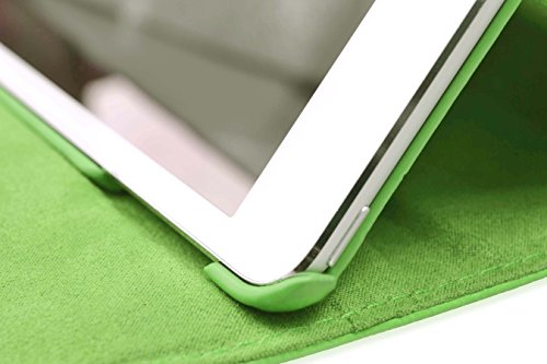 Stuff4, Leder, 360 Grad drehbar, inkl. gratis Displayschutzfolie und Stylus Touch Pen für Apple iPad Air, Grün - 7