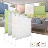 【Gut Stoffmaterial von Plissee】100% Polyester. Sie können diesen Stoff mit einer weichen Bürste abgebürsten oder mit einem feuchten Tuch abwischen. Plissee kann auch in feuchter Umgebung benutzt werden.