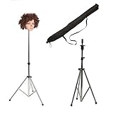 Shoze Training Mannequin Head Tripod Adjustable Stand Manikin Wig Holder And Carry Bag