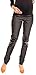 Zeta Ville Pregnancy Maternity Denim Trousers Pants Black Eco Leather Panels 070 (UK 16/18, Denim Black)