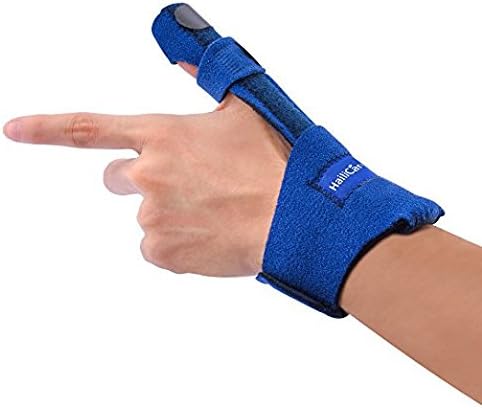 Trigger Finger Splint：Adjustable Trigger Finger Splint Support Brace With Innovative Foam for Pain Relief (For Thumb Blue)