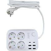 Lunatic Showmax Serisi SH-2946 Termal Akım Korumalı Priz 2 MT (4 Priz + 4 Usb + 2 Type-c)
