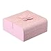 Produktbild Schmuckkasten, Cozyswan Klein Leder Schmuckkästen Dekoration Anzeigen Lagerung Veranstalter für Ringe Ohrringe Halskette - Rosa