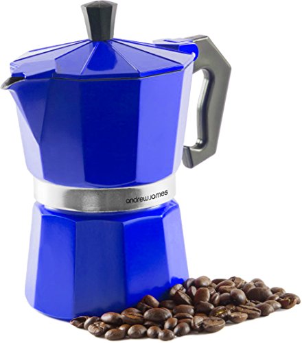Andrew James – 3 Tassen Espressokocher Im Italienischen Stil – Blau – Inklusive Dichtungsring Andrew James – 3 Tassen Espressokocher Im Italienischen Stil – Blau – Inklusive Dichtungsring Bilder