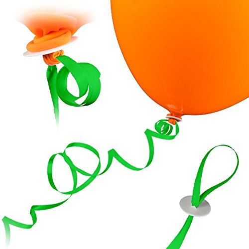 Ballonverschlüsse "Helium" - Grün - 100 Stück - partydiscount24®