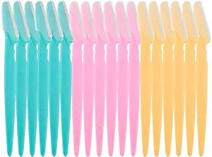 Kira 18 Pcs Eyebrow Razors Shaper, Safety Facial Hair Remover Face Shaver Trimmer, Exfoliating Dermaplaning Tool for Women and Men