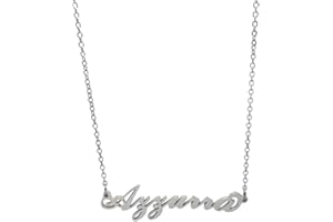 ARGENTO E DINTORNI Collana in acciaio con il nome per donna regolabile in corsivo colore argento anallergica girocollo