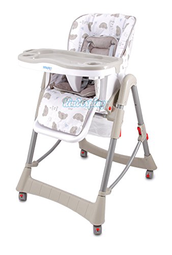 KP0014 High Chair Feeding Rocking Foldable Adjustable BABY Toddler Infant Grey