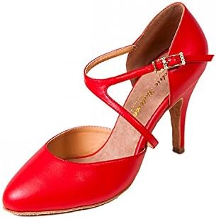 Electric Ballroom Annabel Ladies' Tango Shoes 5.5 Red