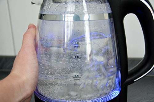 Korona – Doppelwandiger Wasserkocher 20610 I 1,0 Liter I LED Beleuchtung I 360 ° I 1600 W I Schwarz - 6