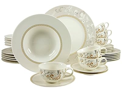 Creatable 16665 Palacio Service de table Porcelaine Multicolore 45 x 33 x 34 cm Lot de 30