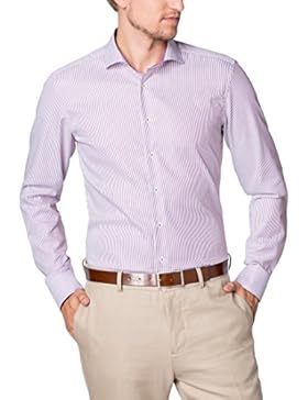 ETERNA Langarm Hemd SLIM FIT Twill gestreift