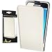 Produktbild Anco Premium Echtleder Flipcase white / weiß für Samsung J110F Galaxy J1 (2016) - (Schutzhülle, Tasche, Backcover)