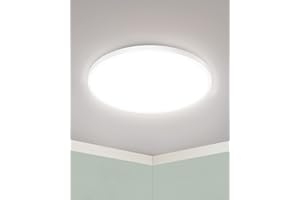 ArkCamp Bathroom Ceiling Light 5000K, 24W 1950LM LED Waterproof, Modern Flush Light, Eye Protecting for Kitchen, Kids Bedroom, Stairwell Lighting