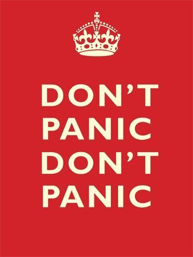 Don't Panic Don't Panic Metal Steel Advertising Wall Sign