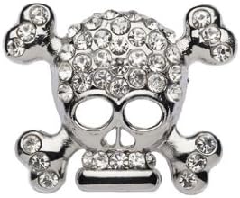 Woman Shoe Clips"Crossbones" Fancy Shoe Jewelry, Shoe Embellishments in colour silver, 1 Pair
